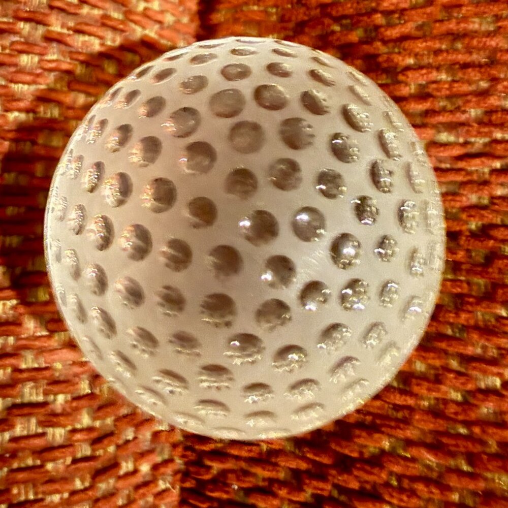 Vintage Tiffany & Co. Crystal Golf Ball Paperweight – Signed – Desk Accessory